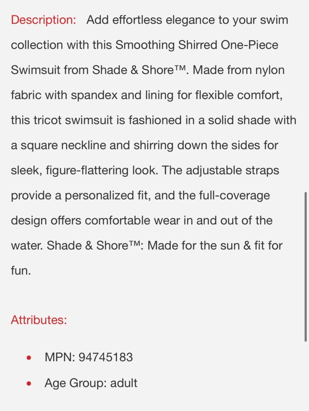 Shade & Shore Black Square-Neck One-Piece Swimsuit - Picture 3 of 4